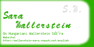 sara wallerstein business card